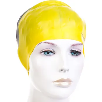 Plavecká čepička Mad Wave Multi Big Silicone Žlutá