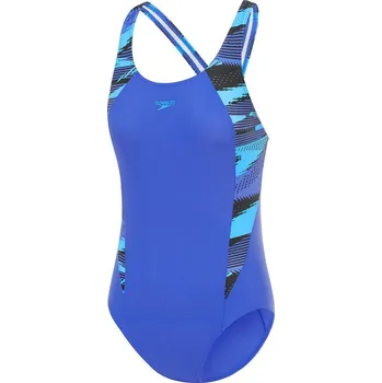 Dívčí plavky Speedo Hyperboom Splice Muscleback Blue/Black 116cm