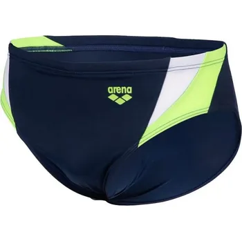 Pánské plavky Arena Swim Briefs Panel Navy/Green/White S - UK32