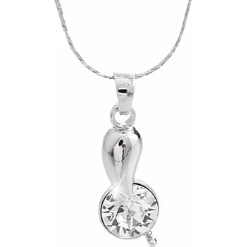 Módní doplněk JSB bijoux s.r.o. Náhrdelník z bižuterní slitiny krystal s kovovou kapkou Swarovski Crystal