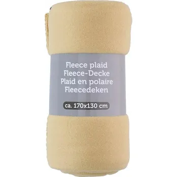 deka Fleecová deka Edco 130 cm x 170 cm žlutá