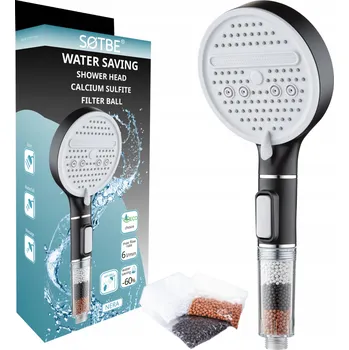 Sprchová hlavice Sprchová Hlavice sprchová rukojeť s filtrem černá úsporná SOTBE