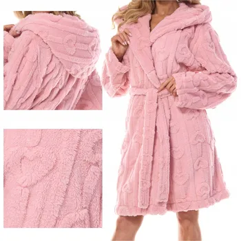 Dámský župan Dámský župan L&L 2403 Carina S-XL, pudrově růžový (velikost M - 164/98/106)