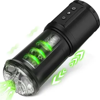 VšeNaSex.cz Automatický multifunkční masturbátor Black Panther