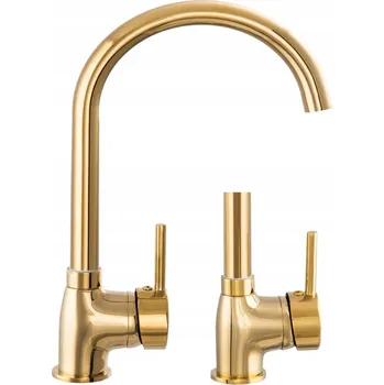 Vodovodní baterie Stojánková kuchyňská baterie Granitan ALBIS zlatá