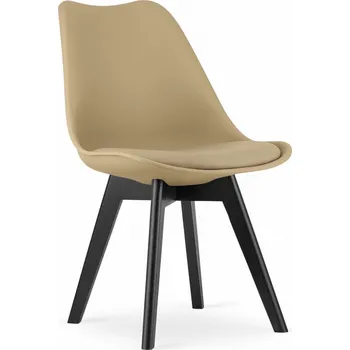 Jídelní židle Židle MARK - tmavě béžová / černé nohy x 1