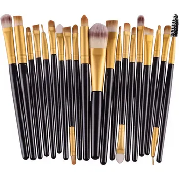 Kosmetický štětec PROFESIONÁLNÍ SADA ŠTĚTCŮ NA MAKE-UP 20 KS ČERNÁ DA178