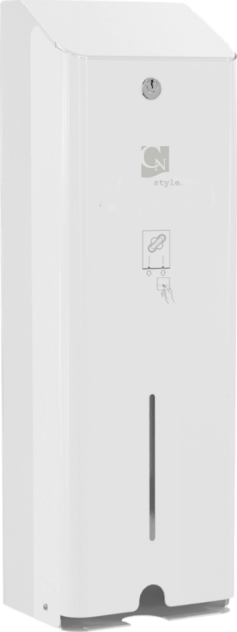 Zásobník na dámské vložky CN Style, 1 sloupec, bílý