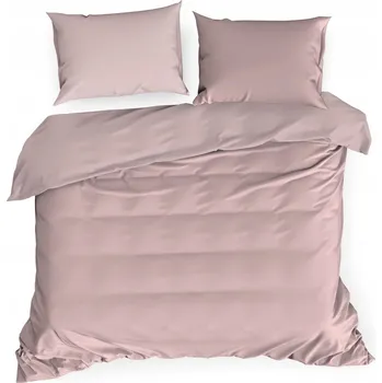 Povlečení Eurofirany Povlečení 160x200 Bavlna Saténové Hladké Jednobarevné NOVA pudro