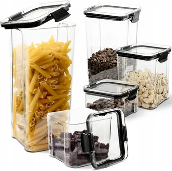 Dóza na potraviny Sada dóz na potraviny 5 ks čtvercové