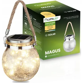 Venkovní osvětlení Solární Zahradní Lampa LED 3000K Závěsná Lucerna Lampion na Baterie Sklenice