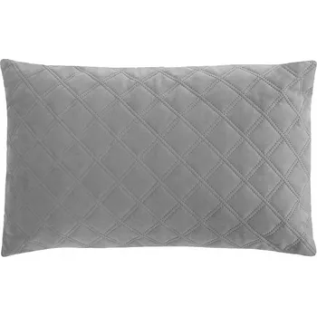 Polštář EMMA DEKORAČNÍ POLŠTÁŘ S VÝPLNÍ Z PĚNY ŠEDÁ 40x60 cm