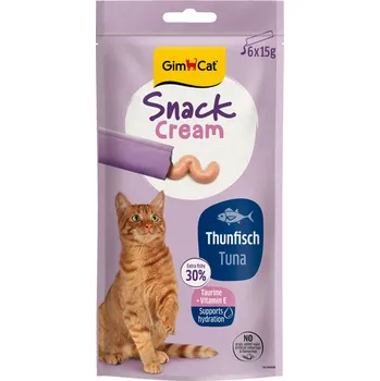 Pamlsek pro kočku GimCat Snack Cream tuňák 6x15 g
