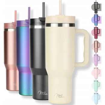 Příslušenství pro čtečku elektronické knihy Termohrnek MILU 1, 200 Ml , brčková rukojeť, Nerezová Ocel 40 oz, béžová