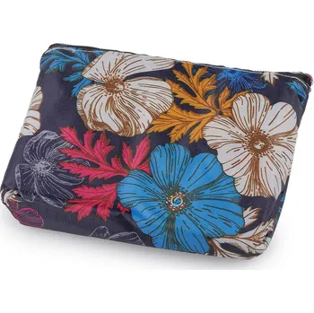 Nákupní taška Skládací nákupní taška se zipem 39x40 cm, střední, 58 modrá tmavá květ