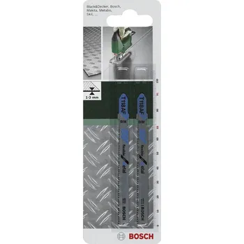 Bosch Accessories 2609256733 List přímočaré pily Bimetall, T 118 AF Flexible for Metal 2 ks