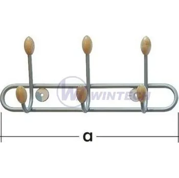 Věšák Věšák oděvů WUB 1 - lakovaný/stříbrný, 1 ks NUCAA00300A