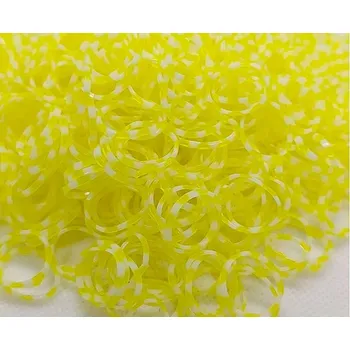 Loom Bands gumičky s háčkem na pletení - průsvitné žluté