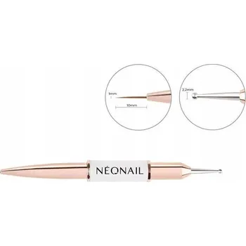 NEONAIL Oboustranný štěteček na zdobení nehtů NAIL ART BRUSH WHITE