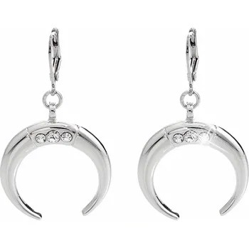 Módní doplněk JSB bijoux s.r.o. Náušnice klapky z bižuterní slitiny měsíc s krystaly Swarovski Crysrtal