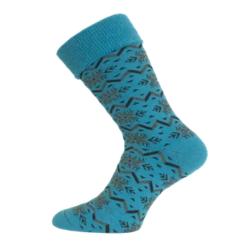 Pánské oblečení HMN vlněná ponožka - Modrá 508 / (42-45) L / Modrá