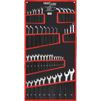 Sada nářadí Kraft&Dele KD10999, Kombinované klíče | Chromovaná uhlíková ocel, 47 dílů, TORX, ohýbané i polootevřené klíče