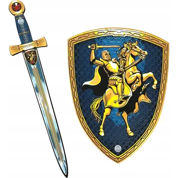 Dětská zbraň Pěnový meč a štít rytíře – hračka, 45,5 cm meč, 34,3 cm štít, středověký styl