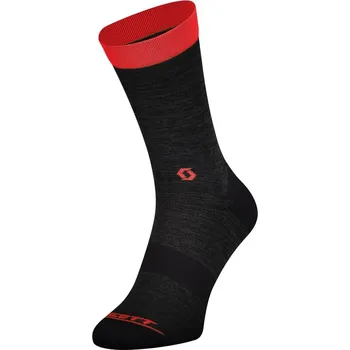 SCOTT Cyklistické ponožky Trail Crew 2022 dark grey/fiery red 36-38 Pánské, Unisex