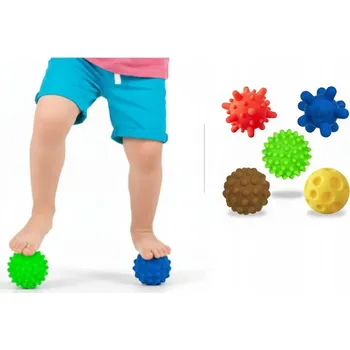 SENZORICKÉ MÍČKY SENZORICKÝCH MÍČKŮ 5 SZT PIŁKI SENSORKI KOLOROWE 0+