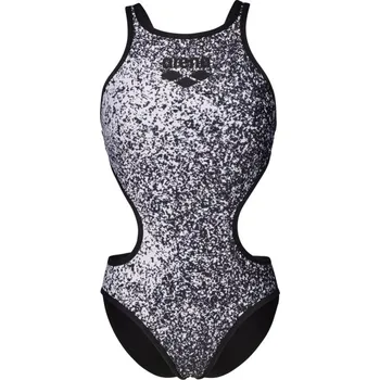 Dámské plavky Arena One Paints Swimsuit Tech Black/White XL - UK38
