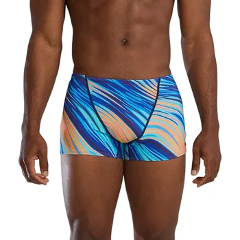 Pánské plavky Tyr Durafast Elite Leg Boxer Riptide Blue/Orange XS - UK30