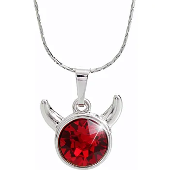 Módní doplněk JSB bijoux s.r.o. Náhrdelník z bižuterní slitiny čert s krystalem Swarovski Siam