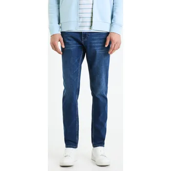 Pánské oblečení Celio Džíny C25 slim Foslim 1139851 Tmavě modrá 38