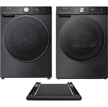 Set domácích spotřebičů Set pračky a sušičky Set Hisense DH5S102BB + Hisense WF5S1045BB + mezikus WZXX90-BEB001