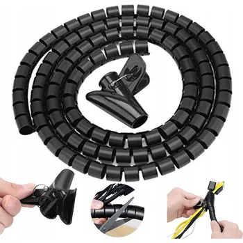 kabelová chránička MASKOVACÍ ORGANIZÉR NA KABELY ELEKTROINSTALAČNÍ TRUBKA 3M + SVORKA