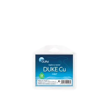Bazénová chemie GUAa kapkový tester pro měření koncentrace mědi DUKE Cu