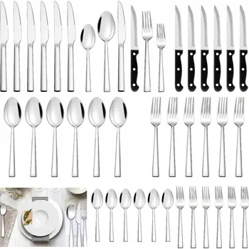 Příbor SADA OCELOVÝCH PŘÍBORŮ JÍDELNÍ SERVIS PŘÍBORY OCEL NEREZ. PRO 6 OSOB 36 ks