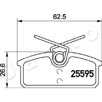 Brzdová destička Sada brzdových destiček, kotoučová brzda JAPKO 510705