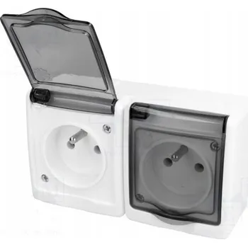 Elektrická zásuvka Zásuvka Beta dvojitá bílá PAWBOL D.3112GG/1