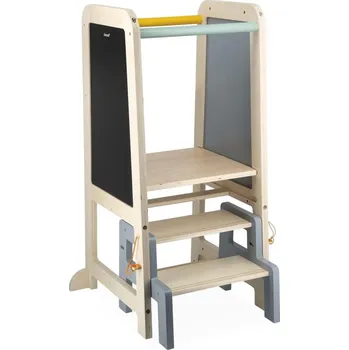 učicí věž Janod Dřevěná učící věž 3v1 se schůdky a tabulí