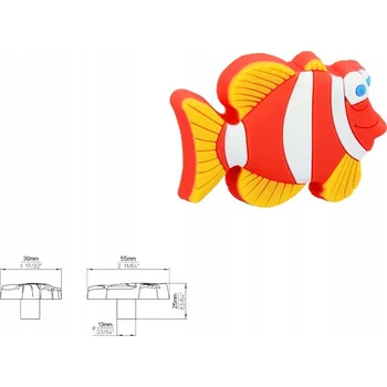 Nábytkové kování Nábytková úchytka SIRO H150-53RU6 oranžová / rybka