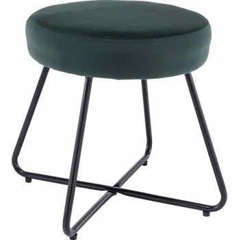 Taburet Elegantní velurová stolička Podnožka Taburet Turio Lesní Zelená 40cm do 110kg