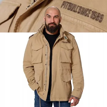 Pánská softshellová bunda Pitbull pánská softshellová bunda s odepínací kapuce M65, velikost M