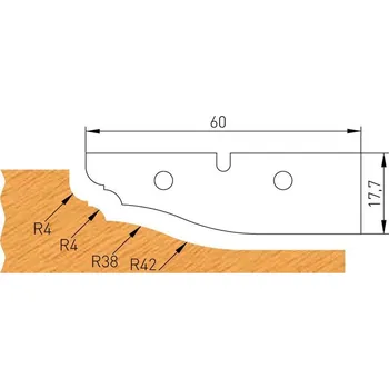 Fréza "IGM Profilový nůž D 60x17,7x2mm pro F632-182"
