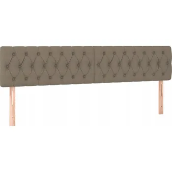 Čelo postele nastavitelné taupe 200 x 7 x 78/88 cm, 2 ks