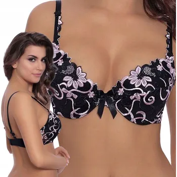 Podprsenka Černá push-up podprsenka Róża, velikost 70B