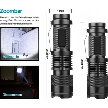 Svítilna Mini LED Svítilna PUAIDA 3 Režimy Vodotěsná Taktická