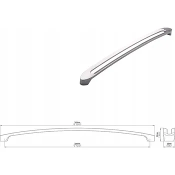 Nábytkové kování Nábytková úchytka SIRO 2374-340ZN1 chrom lesklý