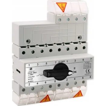 vypínač Přepínač zdroje napájení síť-agregát 63A 1-0-2 4P PRZK-4063/W02 Spamel