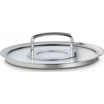 Poklice FISSLER Skleněná poklice 24 cm Originální pro hrnce, stříbrná